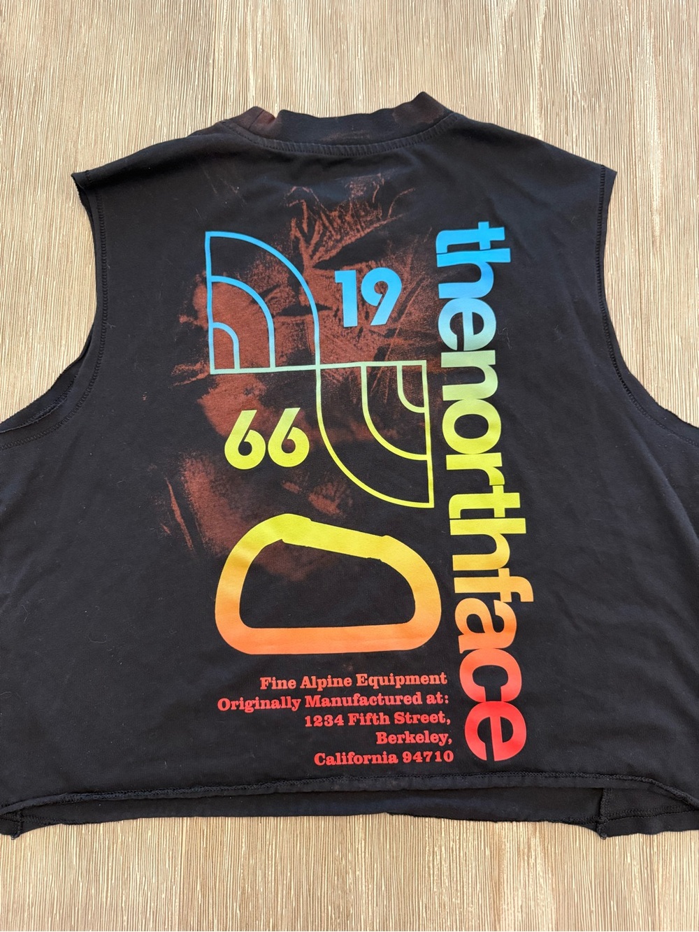 The North Face Black Muscle Tee with White Logo